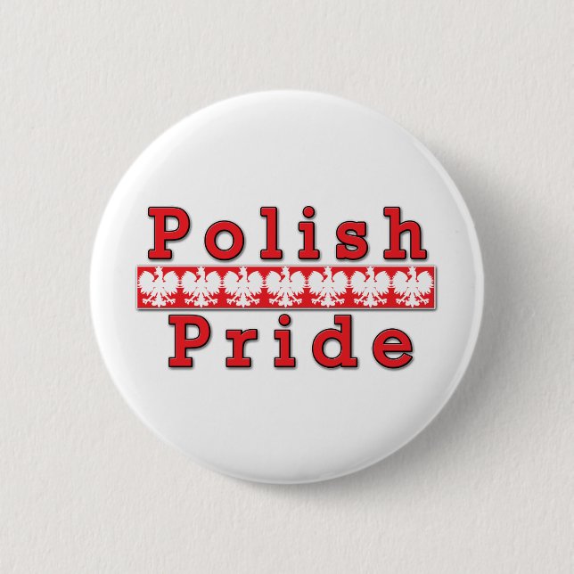 Polish Pride 6 Cm Round Badge (Front)