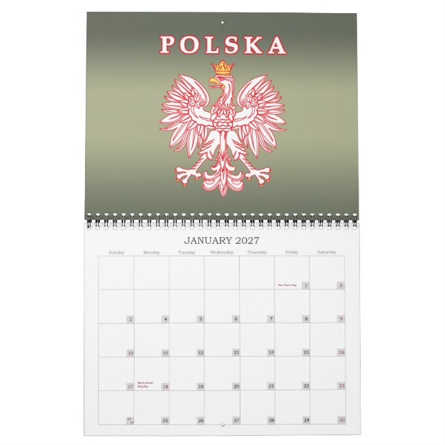 Polish Pride Calendar (Jan 2027)