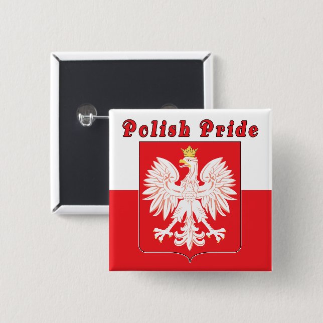Polish Pride Eagle 15 Cm Square Badge (Front & Back)