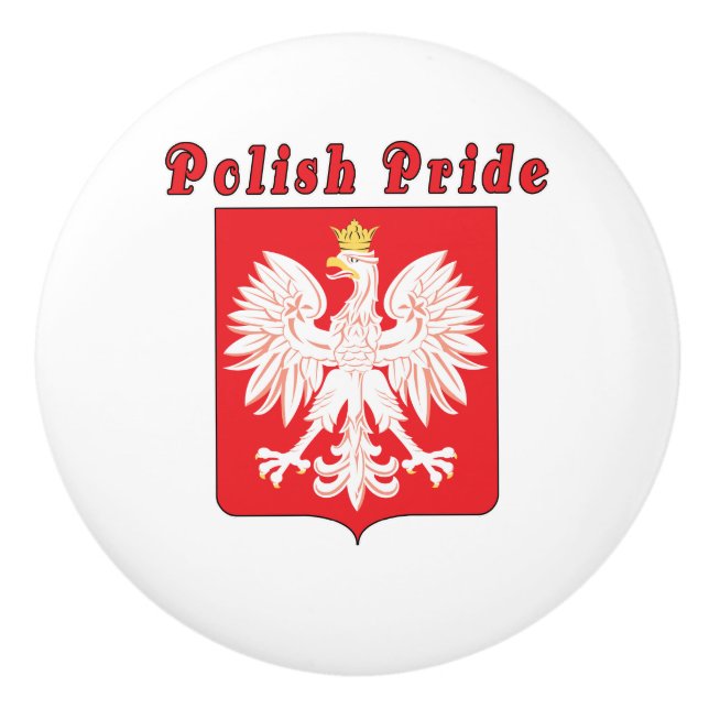 Polish Pride Eagle Ceramic Knob (Front)