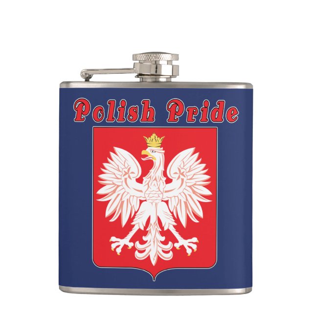 Polish Pride Eagle Hip Flask (Front)