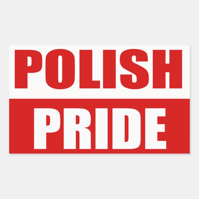 Polish Pride Rectangular Sticker (Front)