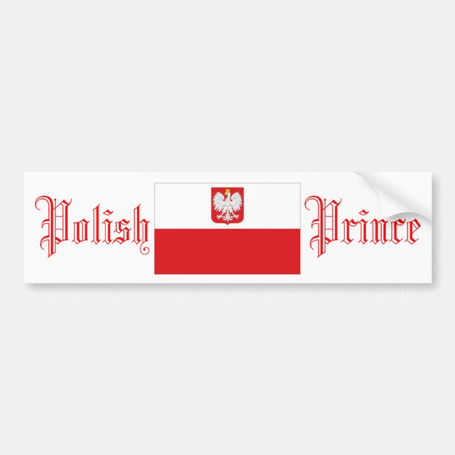 Polish Prince, Bumper Sticker (Front)