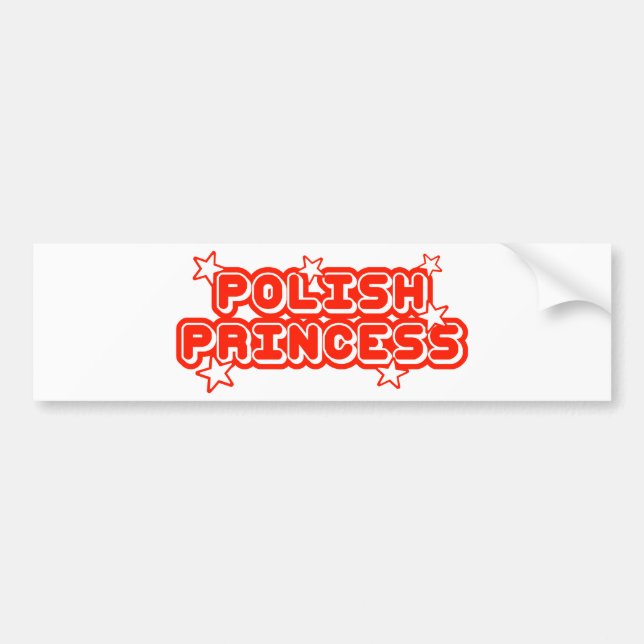 Polish Princess Bumper Sticker (Front)
