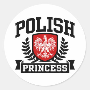 Polish Princess Classic Round Sticker