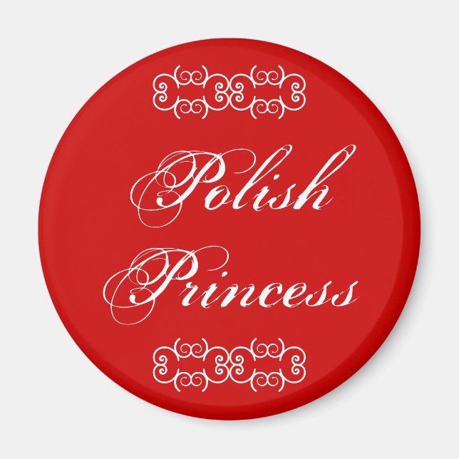 Polish Princess Cute Magnet (Front)