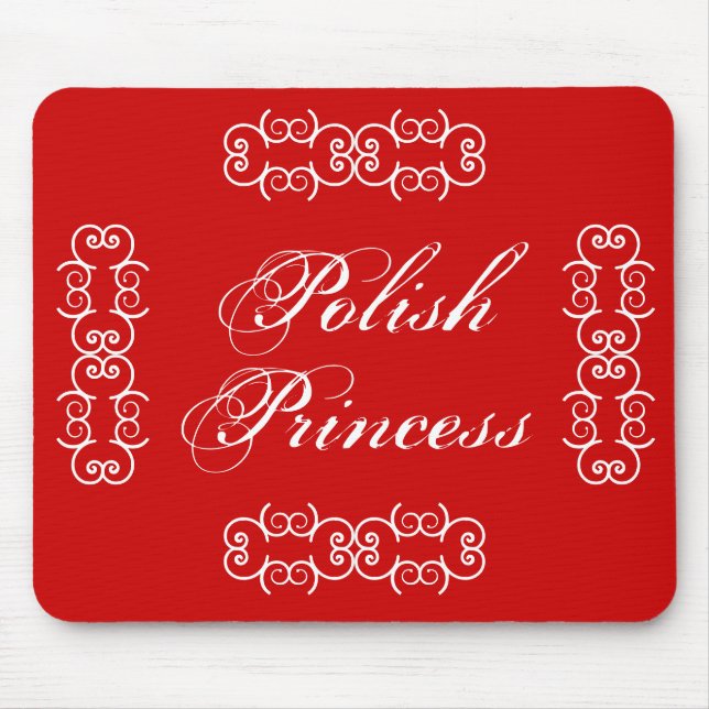 Polish Princess Cute Mouse Pad (Front)
