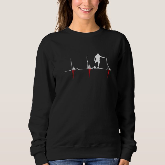 Polish Soccer Team Heartbeat EKG Pulse Polish Play Sweatshirt (Front)