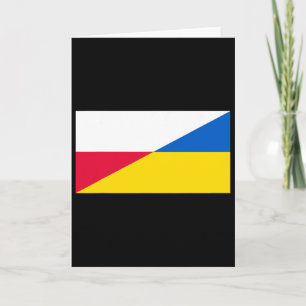 Polish Support For Ukraine Ukrainian Flag And Pola Card