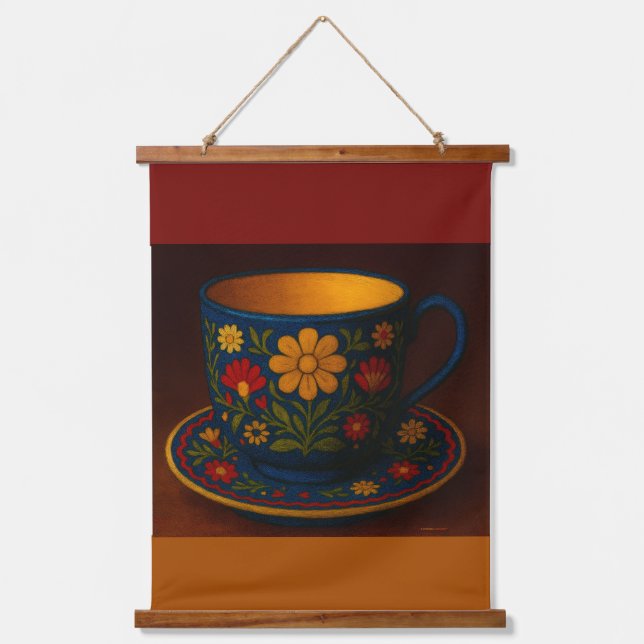 Polish tea cup hanging tapestry (Front)