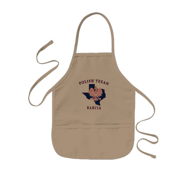Polish Texan Babcia Kids Apron (Front)