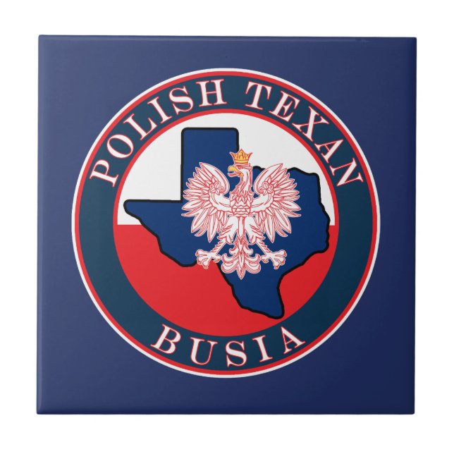 Polish Texan Busia Round Tile (Front)