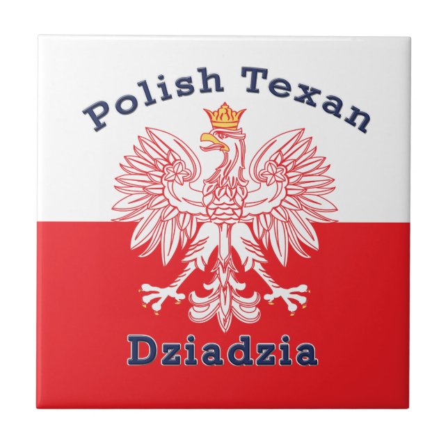 Polish Texan Eagle Dziadzia Tile (Front)