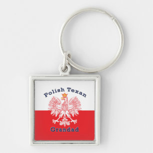 Polish Texan Eagle Grandad Key Ring