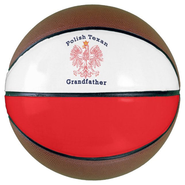 Polish Texan Eagle Grandfather Basketball (Front)