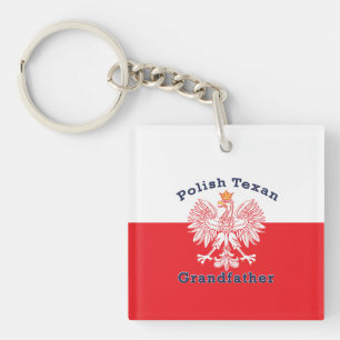 Polish Texan Eagle Grandfather Key Ring