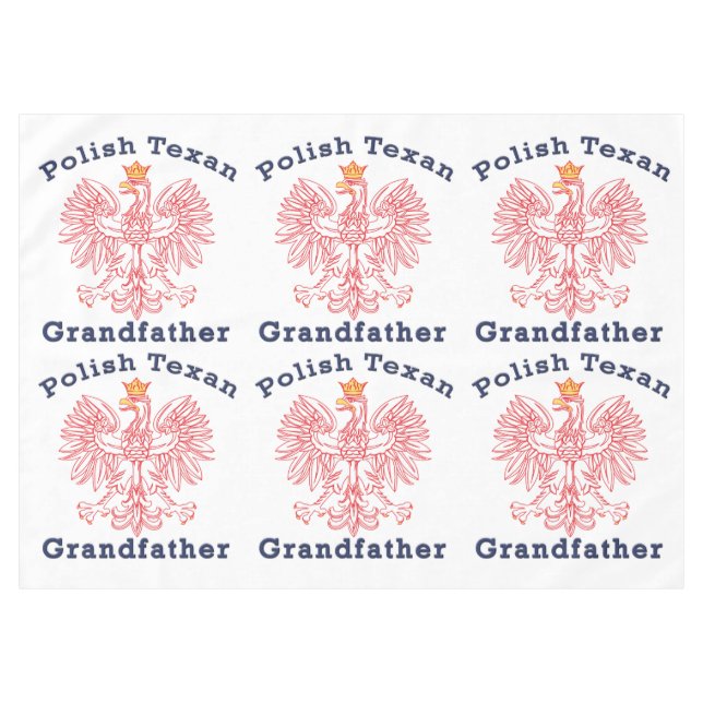Polish Texan Eagle Grandfather Tablecloth (Front (Horizontal))
