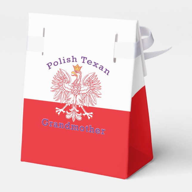 Polish Texan Eagle Grandmother Favour Box (Back Side)