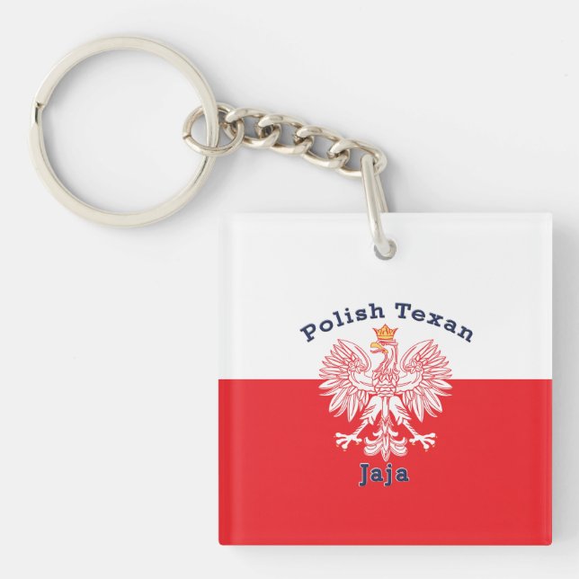 Polish Texan Eagle Jaja Key Ring (Front)