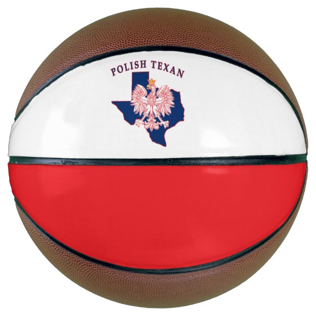 Polish Texan Eagle Map Basketball (Front)