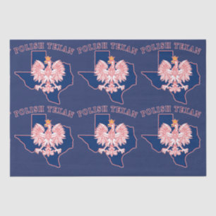 Polish Texan Eagle Map Tissue Paper