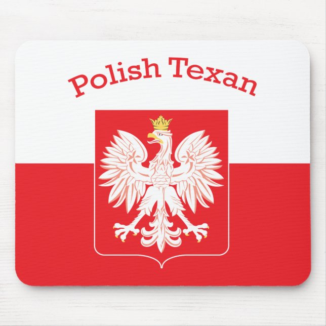 Polish Texan Eagle Shield Mouse Pad (Front)