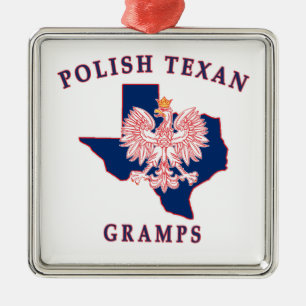 Polish Texan Gramps Metal Tree Decoration