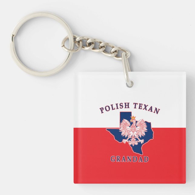Polish Texan Grandad Key Ring (Front)