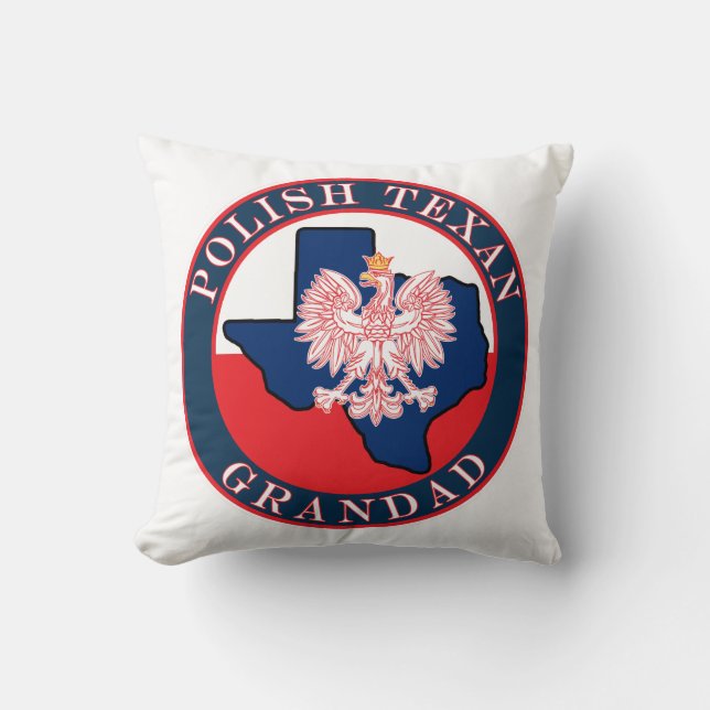Polish Texan Grandad Round Cushion (Front)