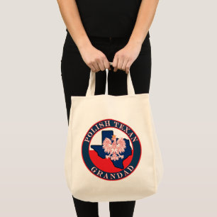 Polish Texan Grandad Round Tote Bag