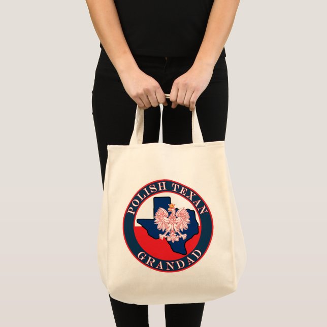 Polish Texan Grandad Round Tote Bag (Front (Product))
