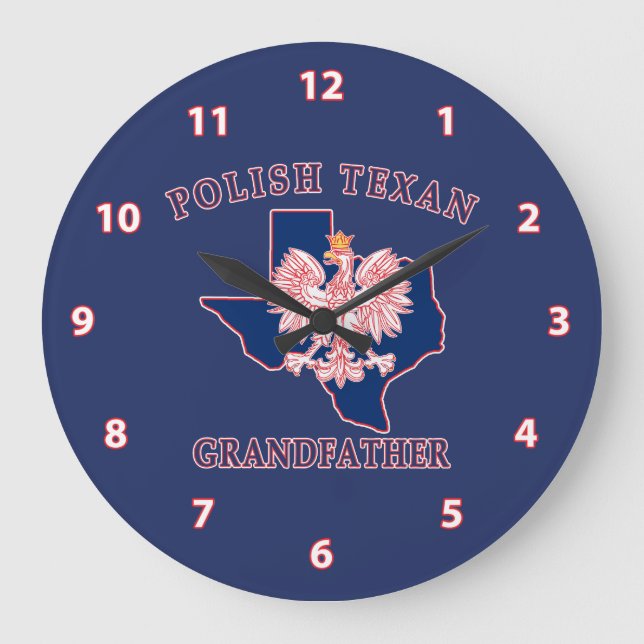 Polish Texan Grandfather Large Clock (Front)