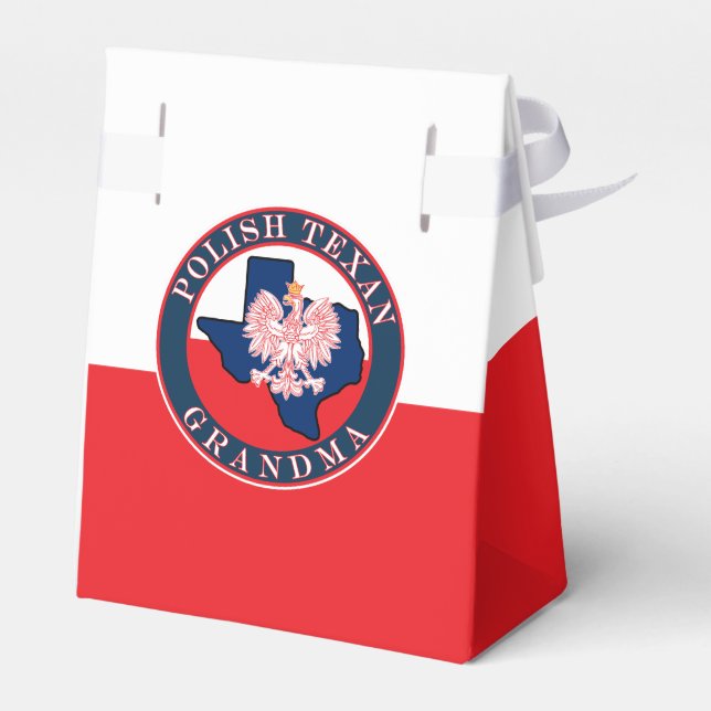 Polish Texan Grandma Round Favour Box (Back Side)