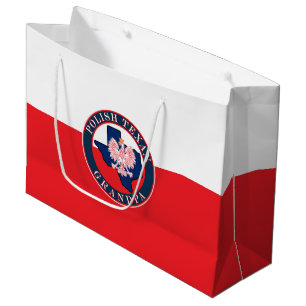 Polish Texan Grandpa Round Large Gift Bag