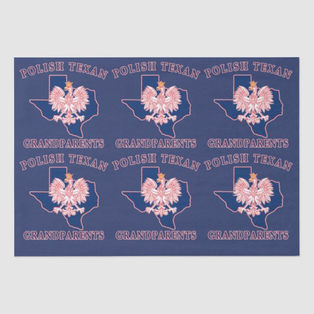 Polish Texan Grandparents Tissue Paper (Front)