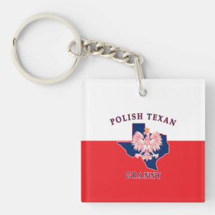 Polish Texan Granny Key Ring