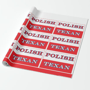 Polish Texan Poland Flag Wrapping Paper