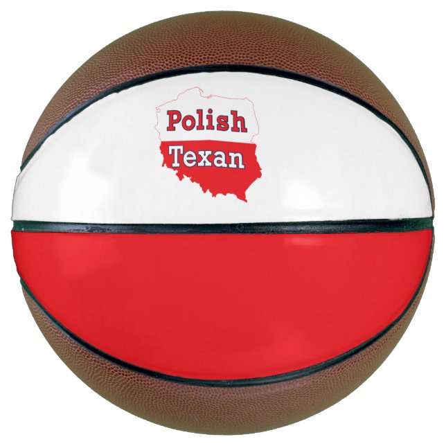 Polish Texan Poland Map Basketball (Front)