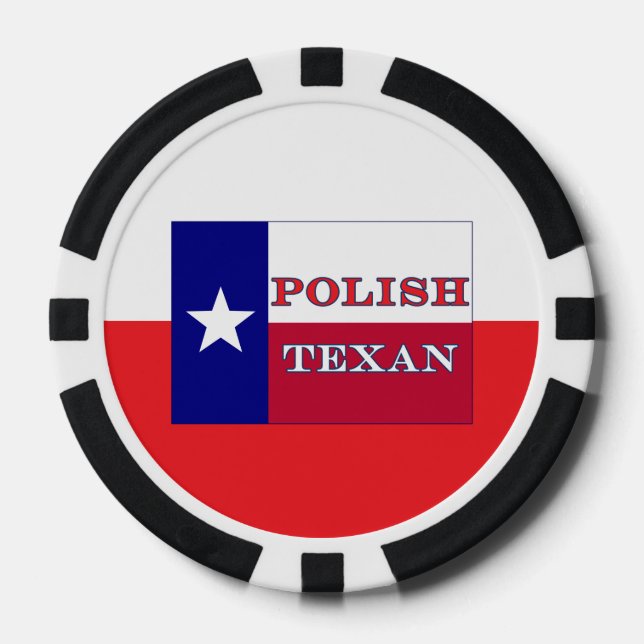 Polish Texan Texas Flag Poker Chips (Front)