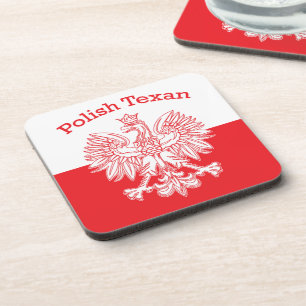 Polish Texan White Eagle Coaster