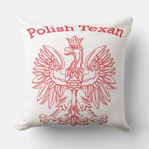 Polish Texan White Eagle Cushion