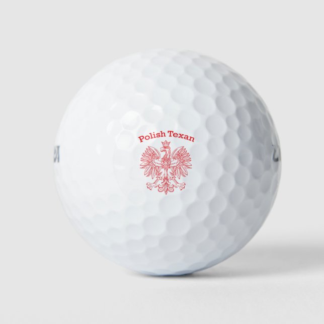 Polish Texan White Eagle Golf Balls (Front)