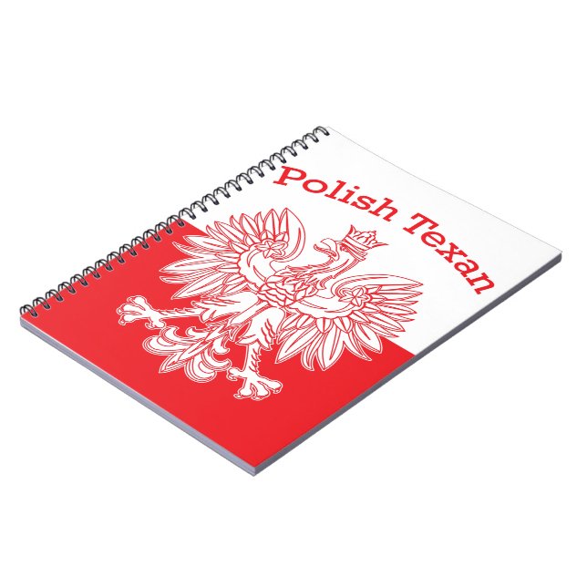 Polish Texan White Eagle Notebook (Left Side)