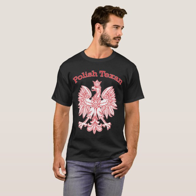 Polish Texan White Eagle T-Shirt (Front Full)