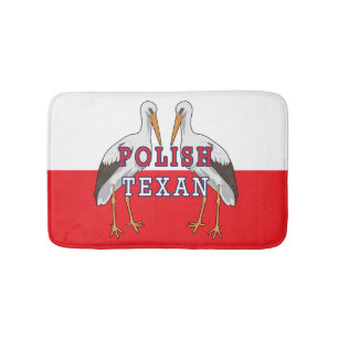 Polish Texan White Stork Bath Mat
