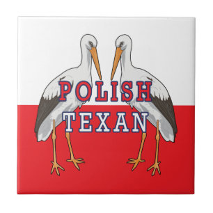 Polish Texan White Stork Tile