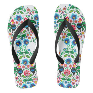 Polish traditional ornament High-Top sneakers Jandals