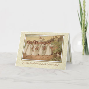 Polish Vintage Easter Religious Pascha Holiday Car Card