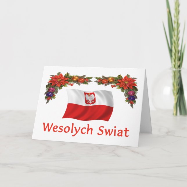 Polish Wesolych Swiat Holiday Card (Front)