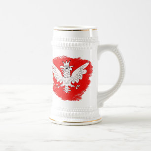 Polish White Eagle Beer Stein